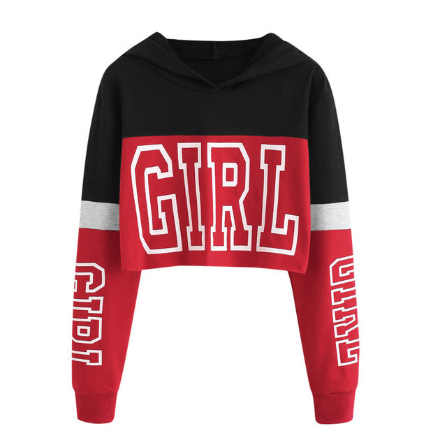 Crop Top Hoodie Sweatshirt Hoodies