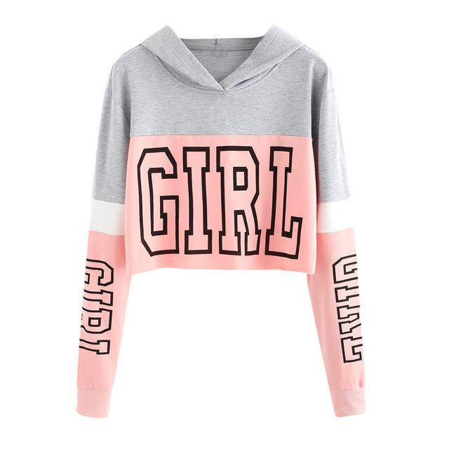 Crop Top Hoodie Sweatshirt Hoodies