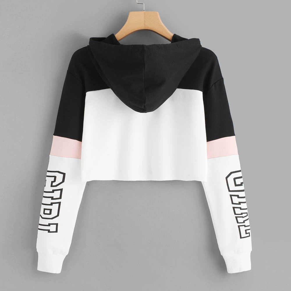 Crop Top Hoodie Sweatshirt Hoodies