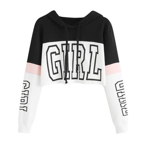 Crop Top Hoodie Sweatshirt Hoodies
