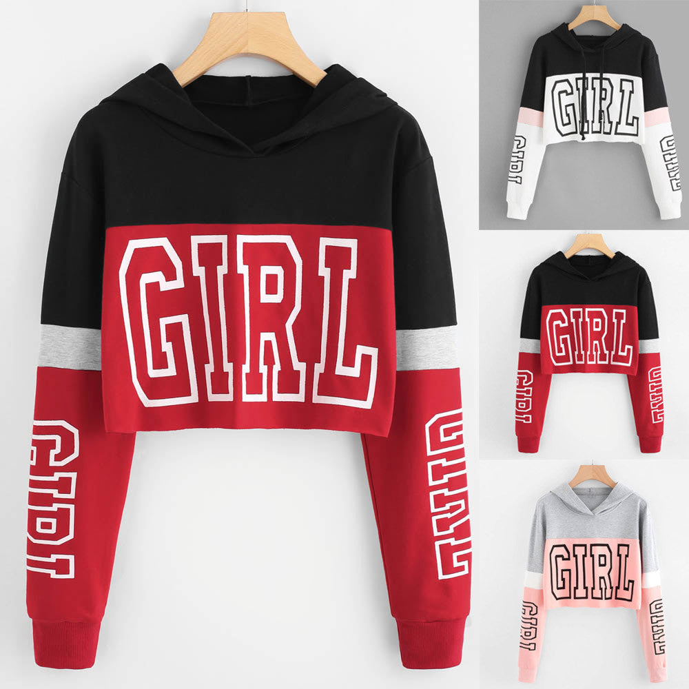 Crop Top Hoodie Sweatshirt Hoodies